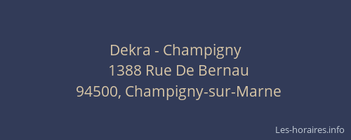 Dekra - Champigny