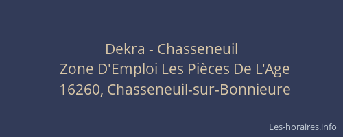 Dekra - Chasseneuil