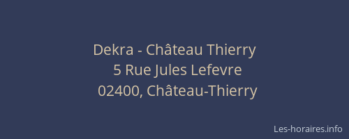 Dekra - Château Thierry