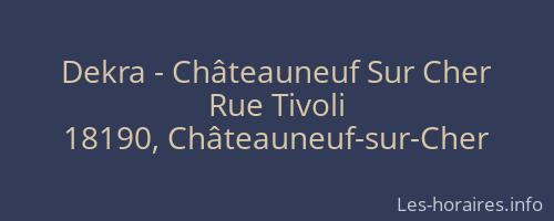 Dekra - Châteauneuf Sur Cher