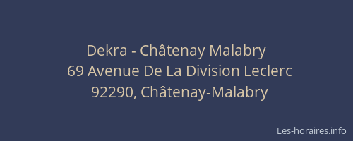 Dekra - Châtenay Malabry