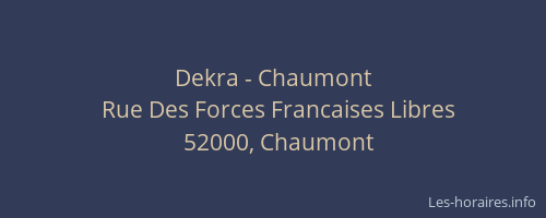 Dekra - Chaumont