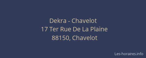Dekra - Chavelot
