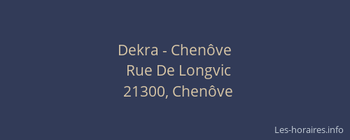 Dekra - Chen&ocirc;ve
