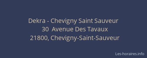 Dekra - Chevigny Saint Sauveur