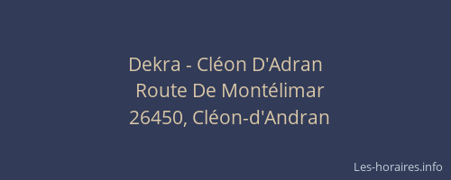 Dekra - Cléon D'Adran