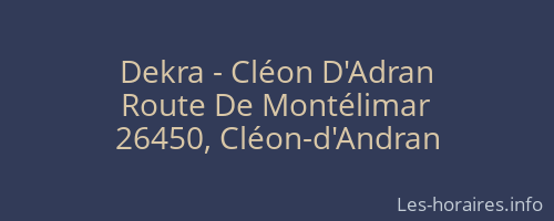 Dekra - Cléon D'Adran