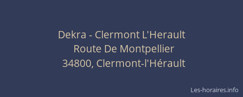 Dekra - Clermont L'Herault
