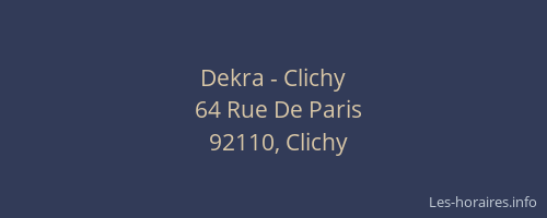 Dekra - Clichy