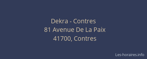 Dekra - Contres