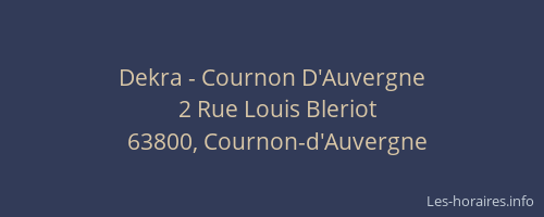 Dekra - Cournon D'Auvergne