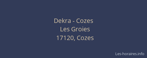 Dekra - Cozes