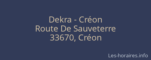 Dekra - Créon