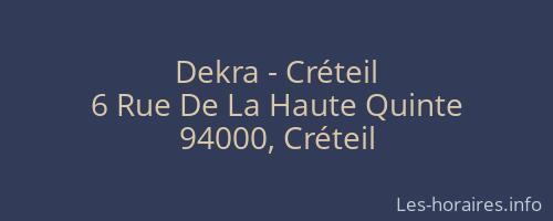 Dekra - Créteil