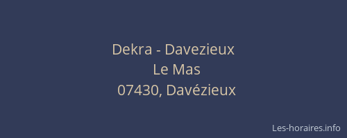 Dekra - Davezieux