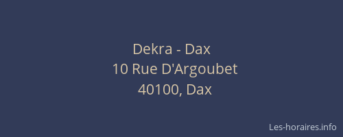 Dekra - Dax
