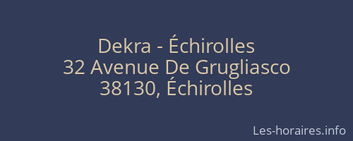 Dekra - Échirolles
