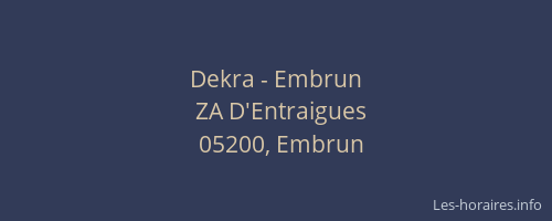 Dekra - Embrun