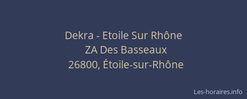 Dekra - Etoile Sur Rh&ocirc;ne