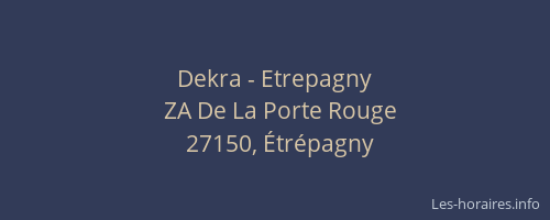 Dekra - Etrepagny