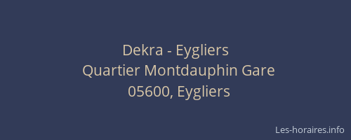 Dekra - Eygliers