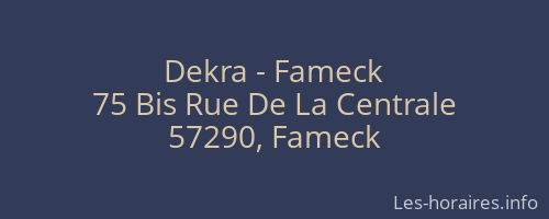 Dekra - Fameck