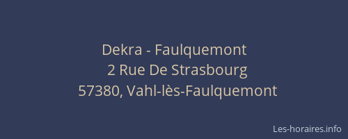 Dekra - Faulquemont