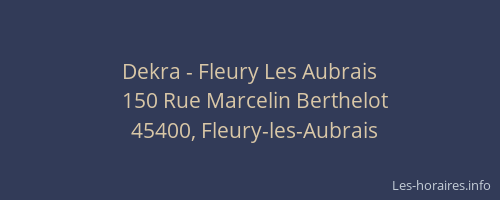 Dekra - Fleury Les Aubrais