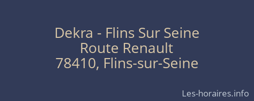 Dekra - Flins Sur Seine