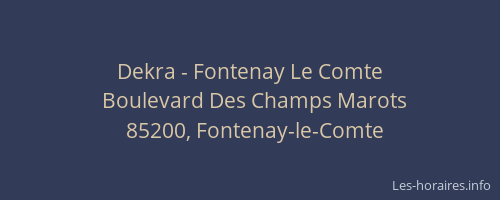 Dekra - Fontenay Le Comte