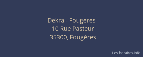 Dekra - Fougeres