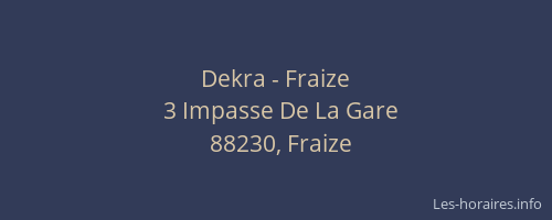 Dekra - Fraize