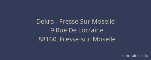 Dekra - Fresse Sur Moselle