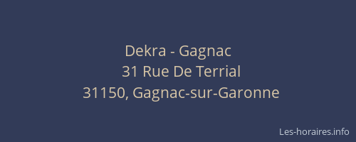 Dekra - Gagnac