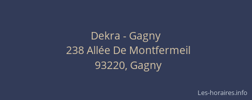 Dekra - Gagny