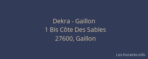 Dekra - Gaillon