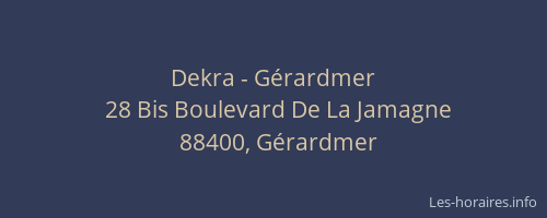 Dekra - G&eacute;rardmer
