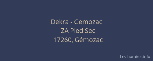 Dekra - Gemozac
