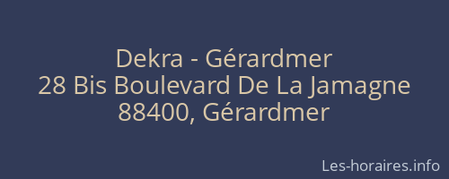 Dekra - Gérardmer