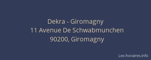 Dekra - Giromagny
