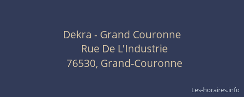 Dekra - Grand Couronne