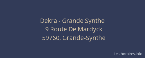 Dekra - Grande Synthe