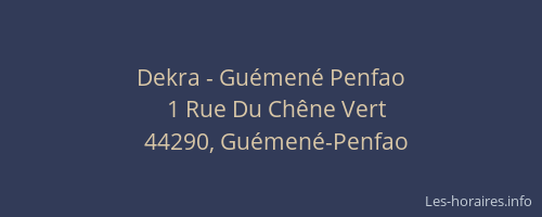 Dekra - Guémené Penfao