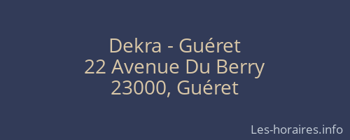 Dekra - Guéret
