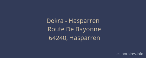 Dekra - Hasparren