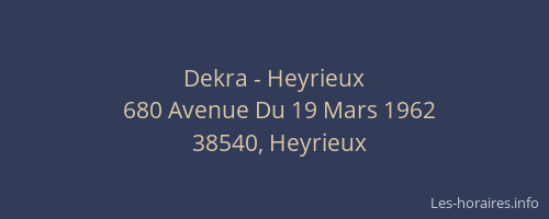 Dekra - Heyrieux