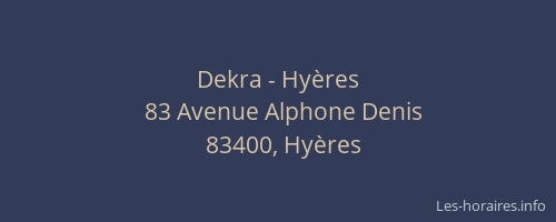 Dekra - Hyères