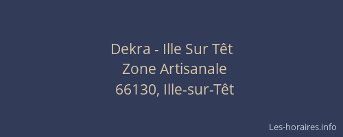 Dekra - Ille Sur T&ecirc;t