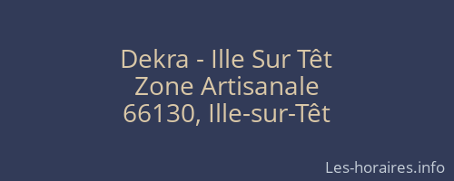 Dekra - Ille Sur Têt