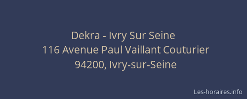 Dekra - Ivry Sur Seine